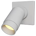 Modern White Wall Mounted Downlight Spotlight With Warm LED Glow 3d model
