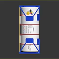 Cylindrical Equipment With Blue Support Frame And Inogen Brand Label