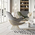 Elegant Modern Living Room Interior With Chandelier Sofa Fireplace And Arched Doorways