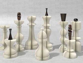 Modern Roman Column Paper Art Roman Column 3d model