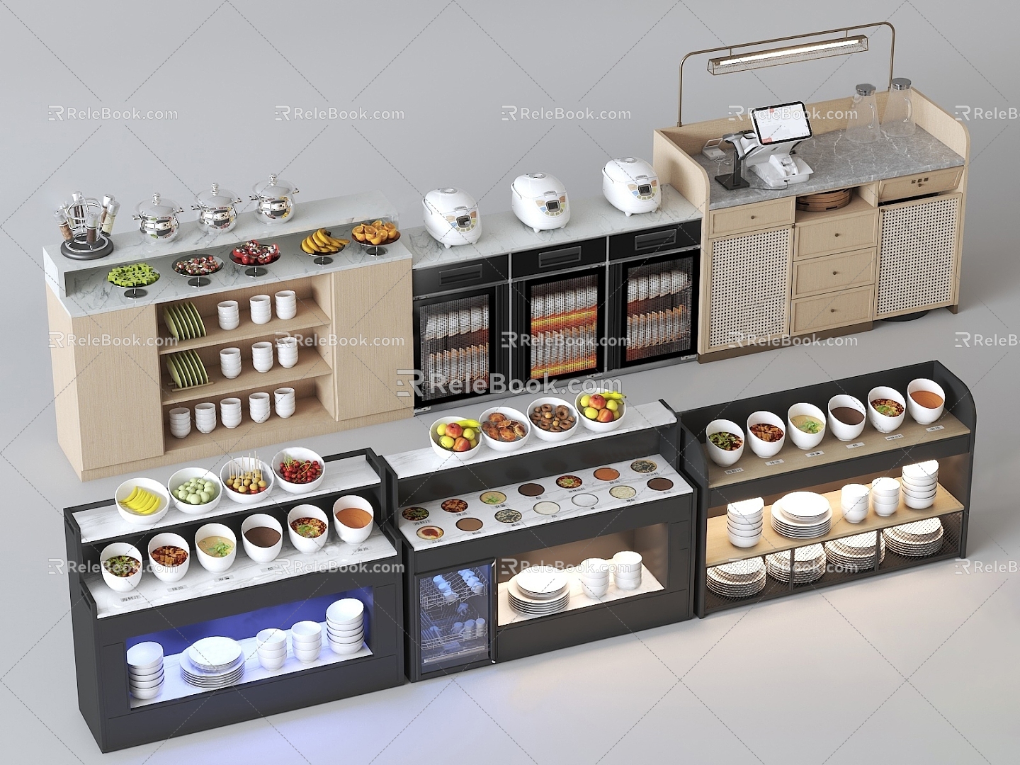 Modern catering seasoners 3d model