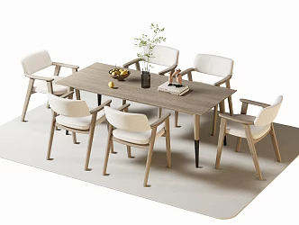 Dining Table and Chair Dining Chair 3d model