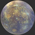 Detailed View Of Mercury Planet Surface With Cosmic Craters And Space Exploration