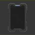 Modern Portable Computer Tablet With Metallic Frame And Blue Indicator Light Design