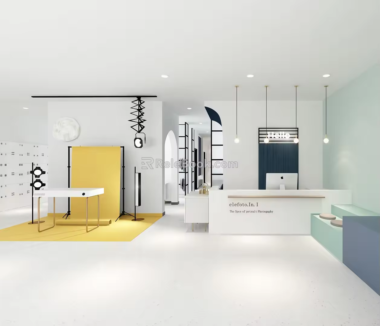 Modern Front Desk Douxi Photo Gallery 3d model