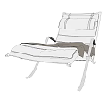 Modern Lounge Chair With Adjustable Recline And Metal Frame Design