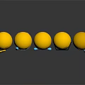Decorative Emoji Ornament Set Featuring Various Expressions Yellow And Red For Home Decor