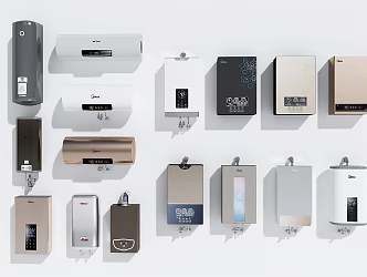 modern water heater gas water heater electric water heater air energy 3d model