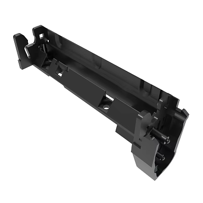 Black Mechanical Support Bracket With Mounting Holes And Reinforced Structure 3d model
