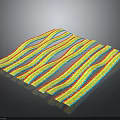 Appetizing Rainbow Striped Food Strips with Colorful Patterns and Vibrant Hues
