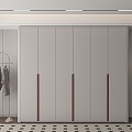 Modern Minimalist Handle-Free Wardrobe 3d model