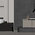 Modern Bedside Tables With Contemporary Design Sleek Marble Top And Decorative Items On Gray Wall