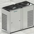 GREE Air Conditioner Outdoor Unit Air Outlet With Two Units On Tile Floor