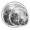 Modern Moon Themed Wall Lamp With Circular Shape And Realistic Lunar Surface Texture