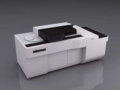 Laboratory Analytical Instrument With White Black Modern Design And Operation Panel 3d model