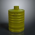 Yellow Cylindrical Storage Container With Ribbed Design Lid And Model TN4 For Home Use