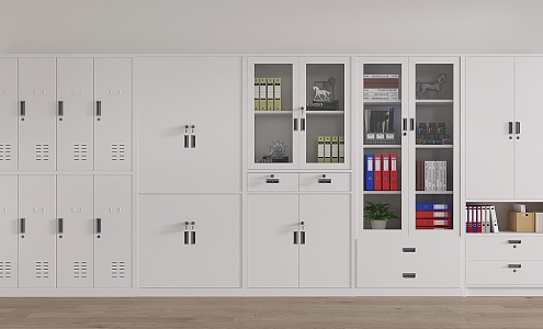 Office data cabinet filing cabinet filing cabinet combination tin cabinet 3d model