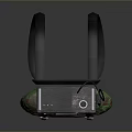 Weapon Tactical Backpack With Camouflage Design Black Straps And Top Antenna