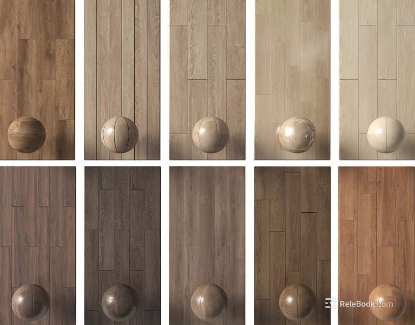 Wood Flooring Showcase With Various Styles And Textures 3d model 