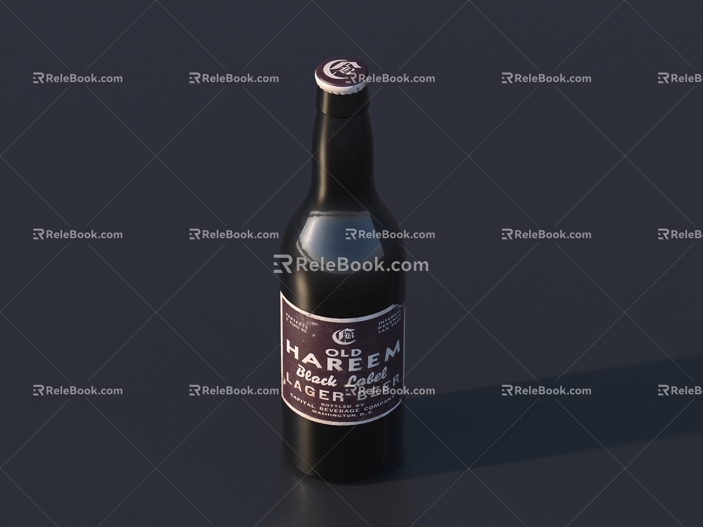 Modern beer glass bottle 3d model