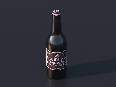 Modern beer glass bottle model