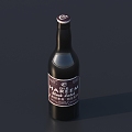 Modern beer glass bottle 3d model