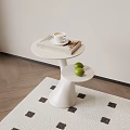 Modern Two Tiered Coffee Table With Coffee Cup Books Limes On Wooden Floor Rug