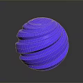 Modern Blue Layered Decorative Sphere With Spiral Stripes For Home Use