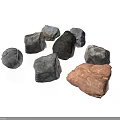 Collection Of Natural Raw Stones With Various Colors And Irregular Shapes