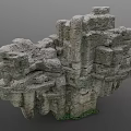 Stone Scan Stone Block Rock Reef Boulder Cliff Terrain 3d model