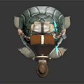 Detailed Adventurer Turtle Character With Backpack Scroll Arrows And Hat 3D Model Design