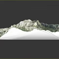 3D Terrain Model Showcasing Mountain Landscape With Green Valleys And Blue Lakes