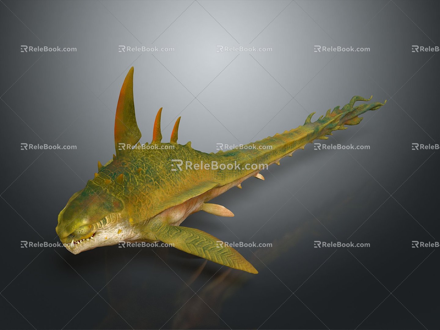 sea beast fish dragon sea monster sea monster deep sea monster amphibian amphibian animal 3d model