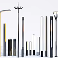 Modern Outdoor Lights With Various Designs Different Heights And LED Illumination