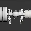 White Mechanical Axle Components With Large Wheel Metal Parts And Suspension Structure