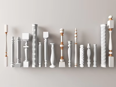 European Railing 3d model