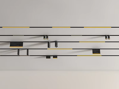 Modern Track Spotlights Embedded Magnetic Lights Linear Lights Steering Spotlights Downlight Bucket Lights Grid Duct Lights 3d model