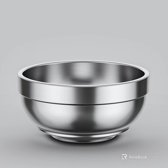 Sleek Stainless Steel Dinnerware Set With Modern Design And Smooth Surface For Home Kitchen Use 3d model 