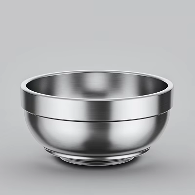Sleek Stainless Steel Dinnerware Set With Modern Design And Smooth Surface For Home Kitchen Use 3d model
