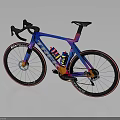 Modern Road Bicycle With Colorful Gradient Frame Drop Handlebars Continental Tires And Sporty Design