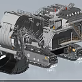 Liebherr Large Tracked Functional Construction Vehicle With Heavy Duty Bucket And Cab