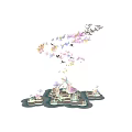 Dreamy Fantastical Scene With Pink Purple Yellow Flowers Butterflies And Fantasy Fish