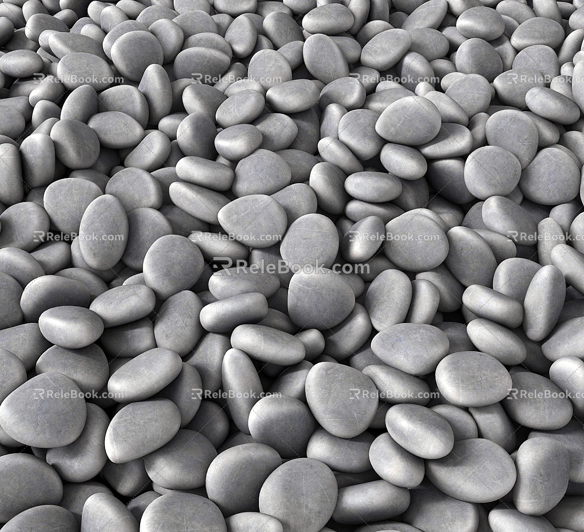 Modern cobblestone cobblestone paving pebbles 3d model