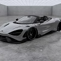 Silver Convertible Sports Car In Spacious Gray Interior With Sleek Floor