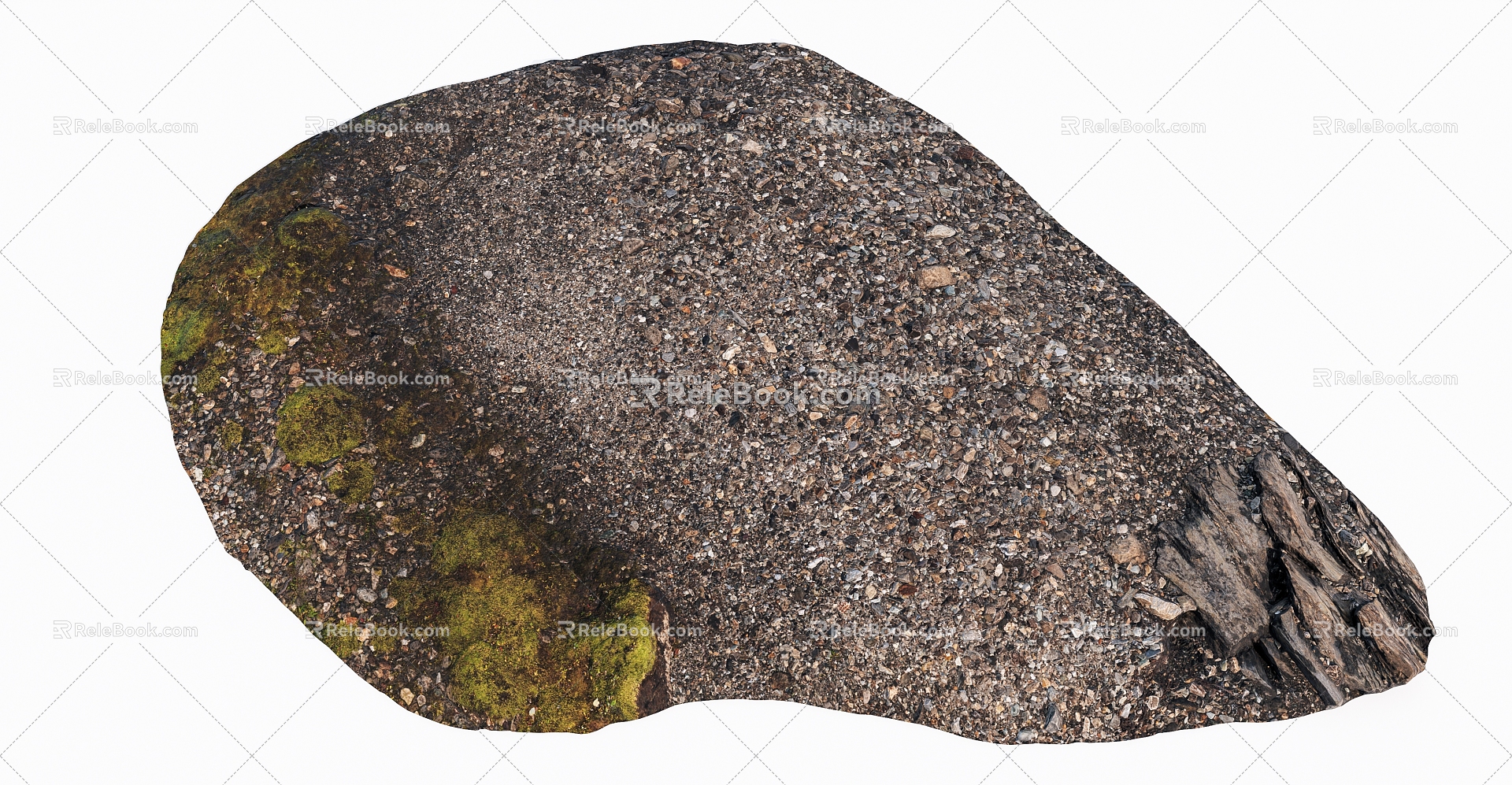 Modern ground gravel ground 3d model