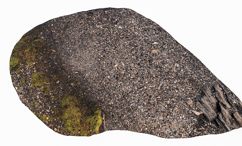 Modern ground gravel ground 3d model