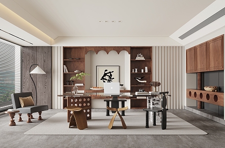 New Chinese Style Study Middle Ancient Study 3d model