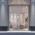 Elegant Modern Beauty Hair Salon Interior With Pink Furniture Mirrors Chandeliers And Green Plants