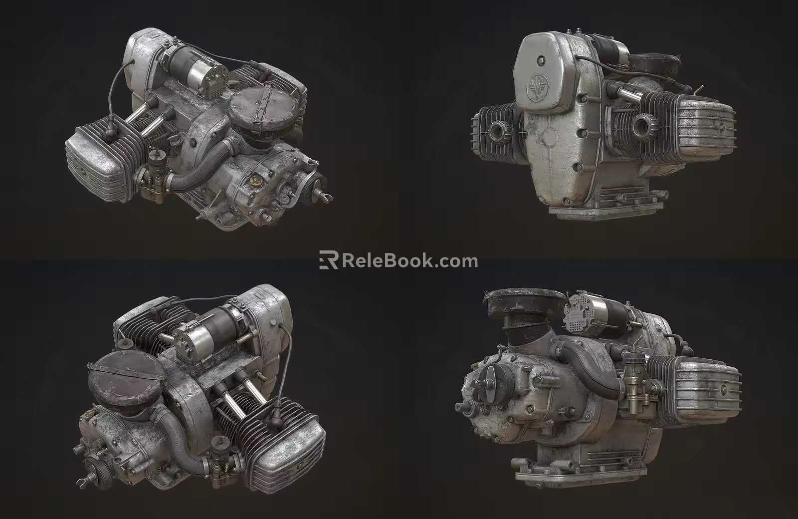 Modern engine 3d model