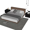Double Bedding Carpet Bedside Table 3d model